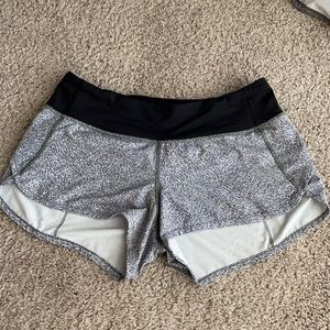 Lululemon Speed Up Short size 4. Gray/black patterned. Barely worn.